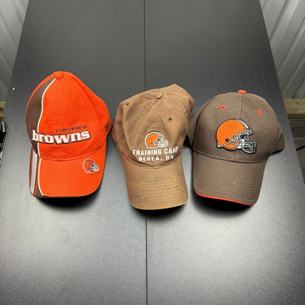 Cleveland Browns NFL Football Hats Caps Bundle Adjustable‎ Adult Fan Gear